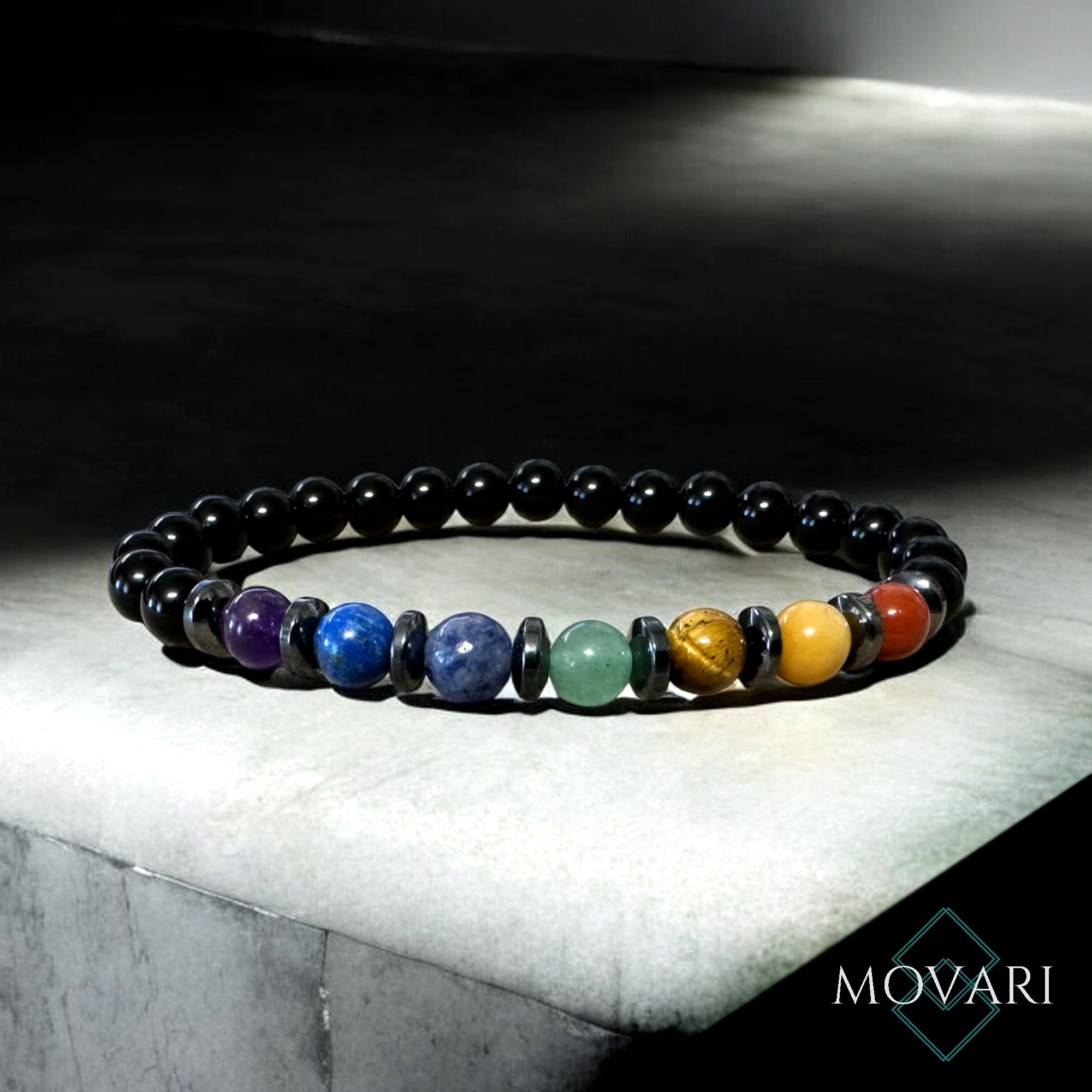 Chakra 6mm Bead Bracelet With Meaning Handmade In U.S. For Energy Flow