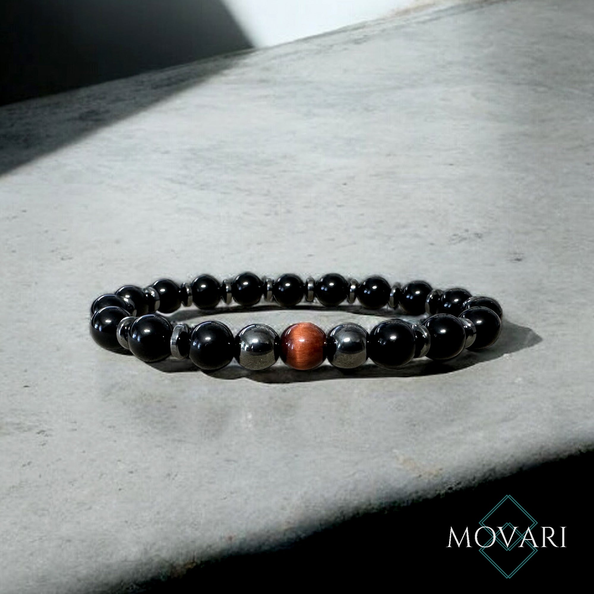 Ultimate Protection Beaded Bracelet Red Tiger's Eye obsidian Gift