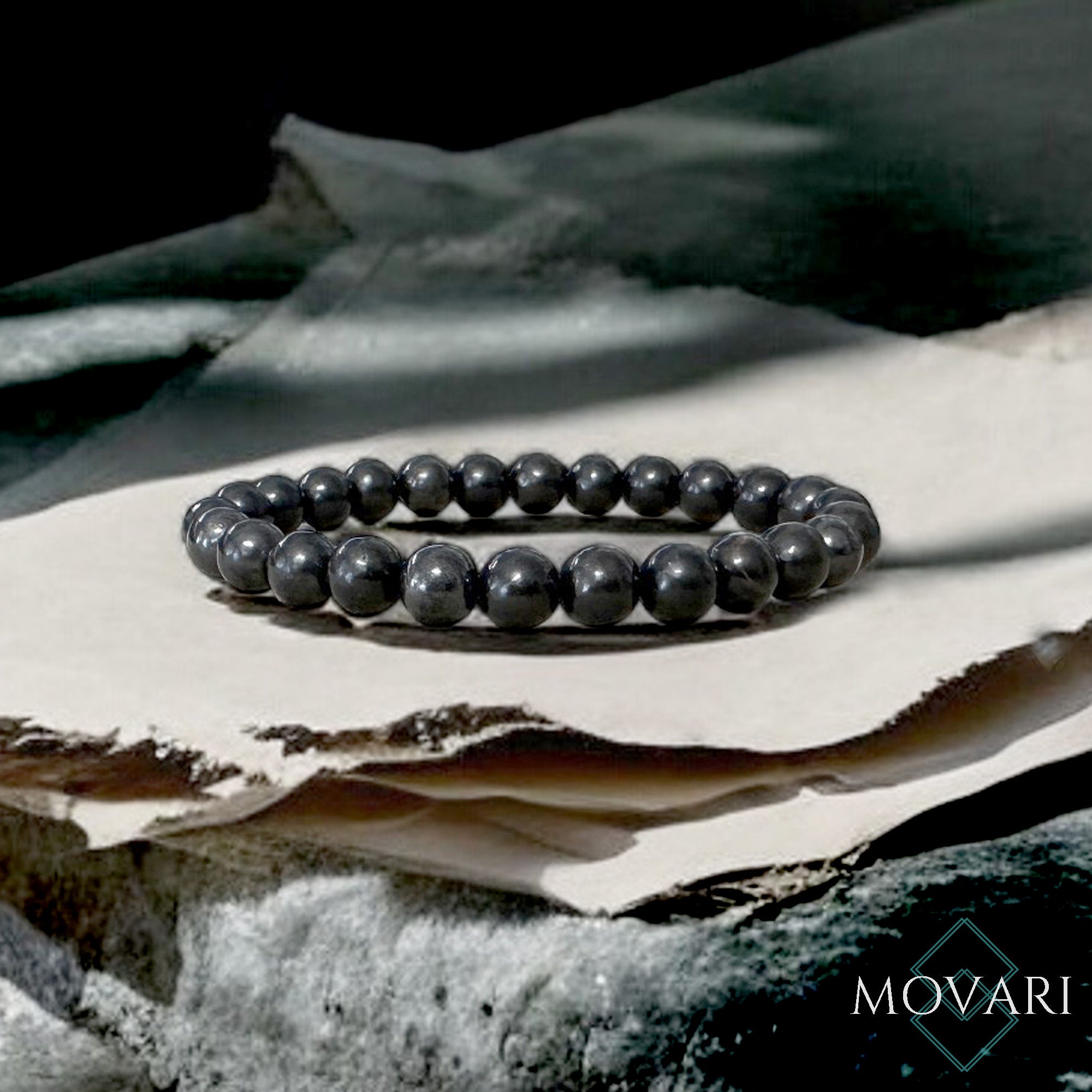 Shungite Bead Bracelet For Men EMF Protection