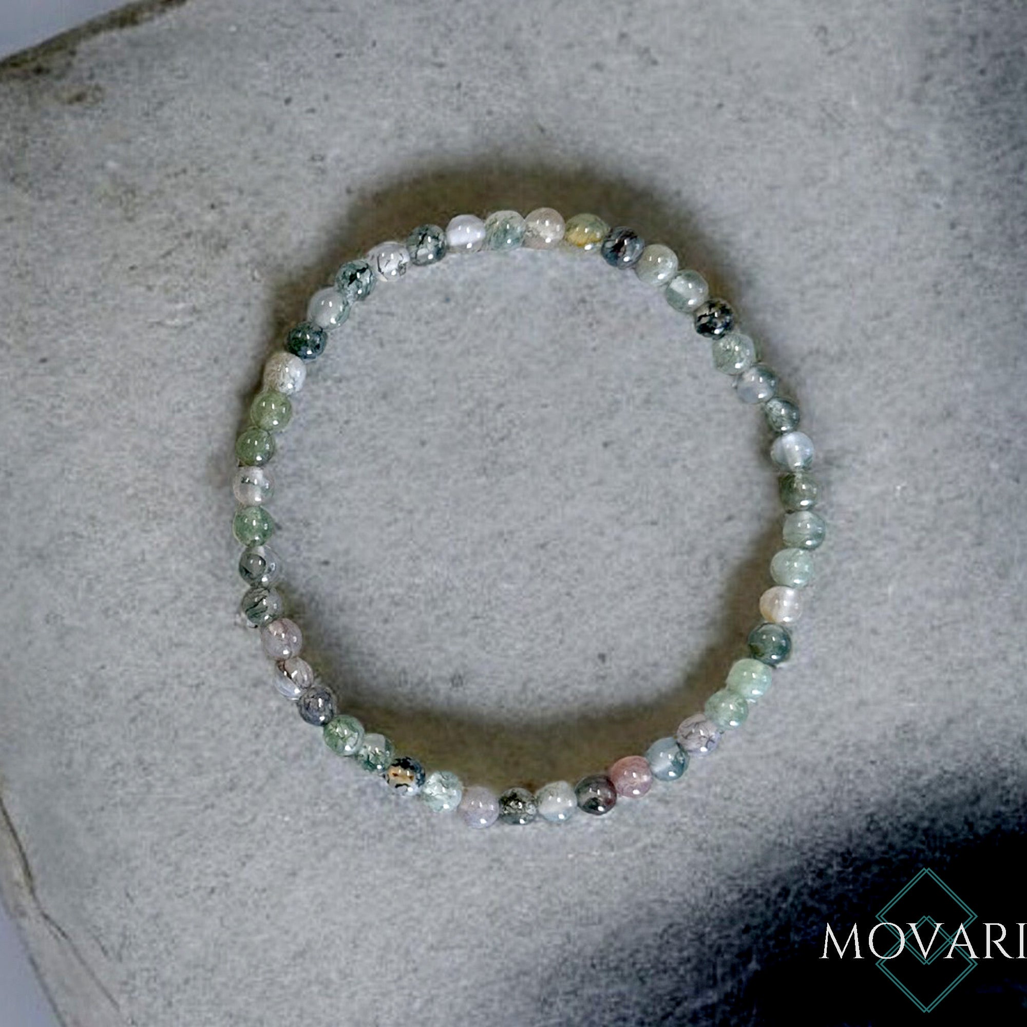 4 mm indian agate bracelet