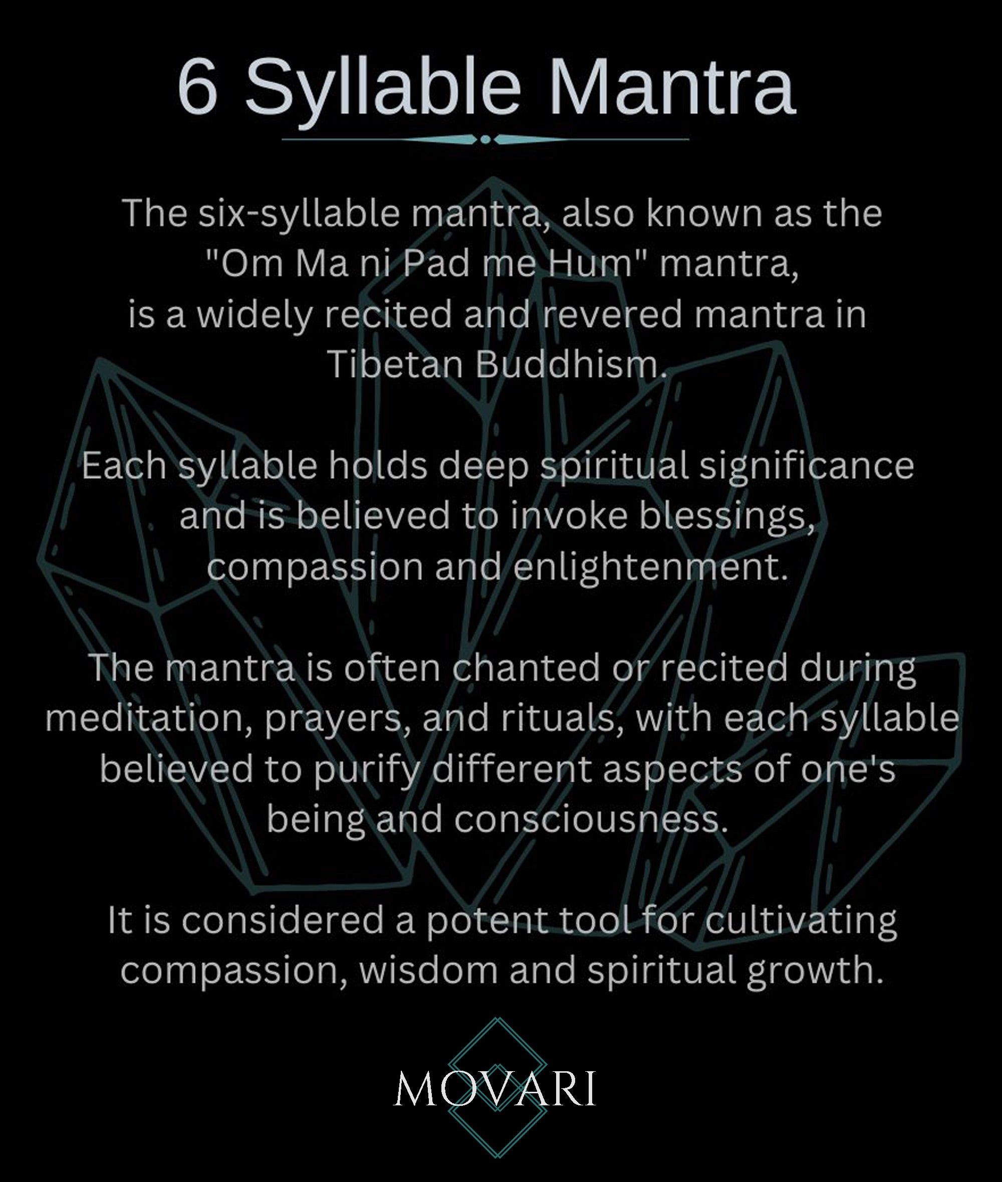 6 syllable mantra meaning