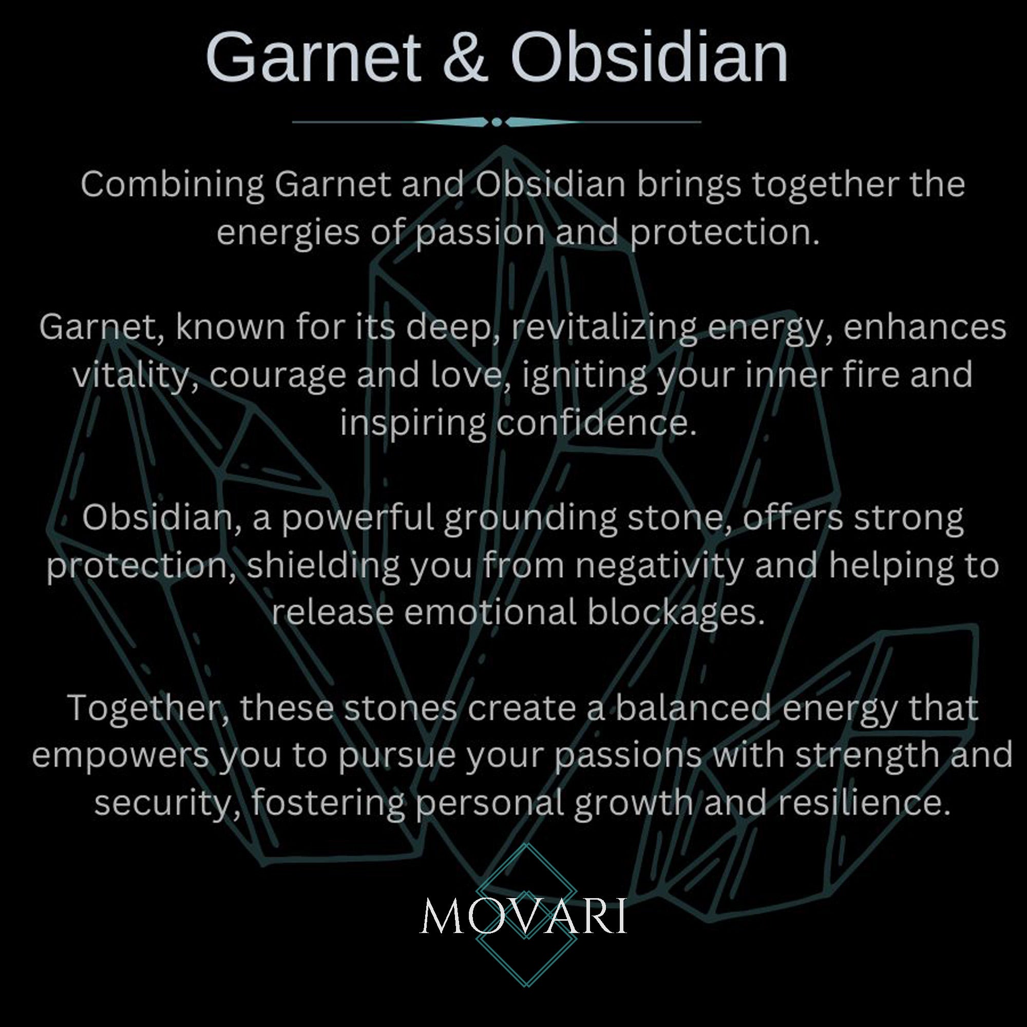 garnet and obsidian stone meaning