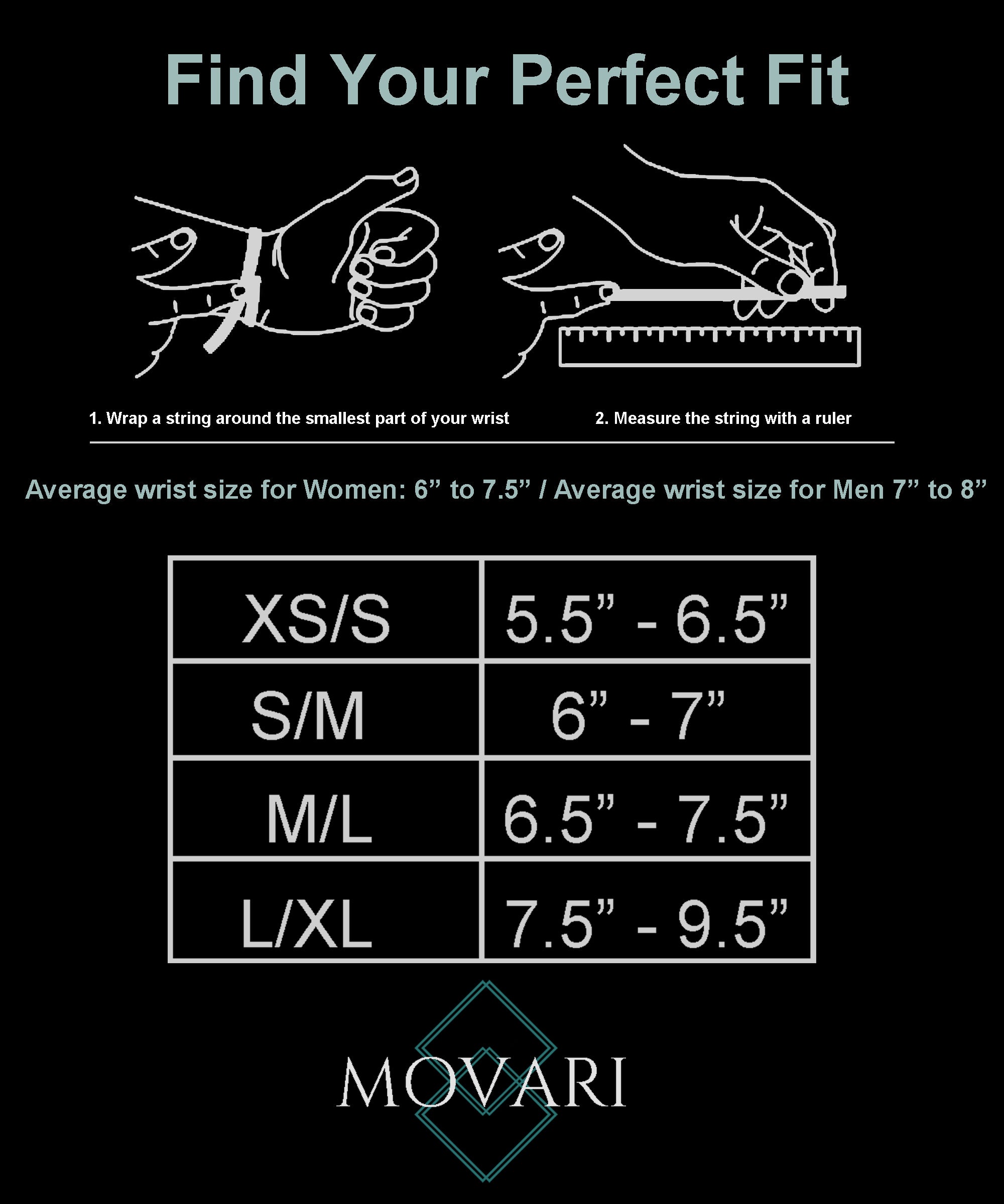 size guide bracelets